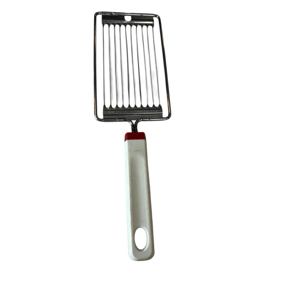 1970s INOX Stainless Steel Crinkle Cutter Slicer Vintage Kitchen Gadget Tool‎